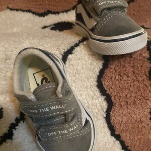 Originals, like new Vans Kids Gray blue  and White Sneakers